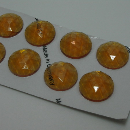Glasstein Rautenkreis 20mm mittelamber Glasstein Rautenkreis 20mm mittelamber