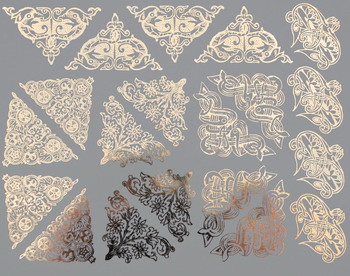 Fusing Decal Decorativ Corners gold Fusing Decal Decorativ Corners gold