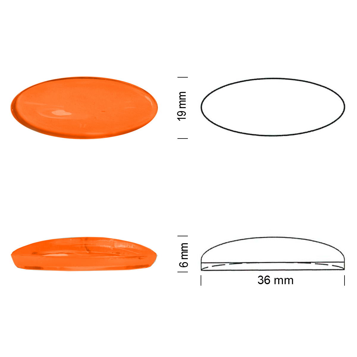 Jewel 36/19 orange Jewel 36/19 orange