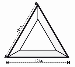 Mirror-Bevel Triangle 4 x4 x4" Mirror-Bevel Triangle 4 x4 x4"