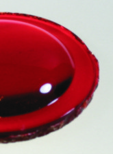 Bleiverglasungsstein Bullauge 50mm dunkelamber