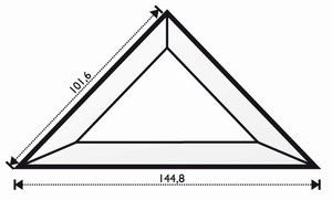Mirror-Bevel Triangle 4x4x5,7" Mirror-Bevel Triangle 4x4x5,7"