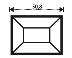 facette givrée 1.5x2"