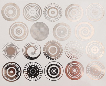 Fusing Decal Kleine Kreismuster Silber