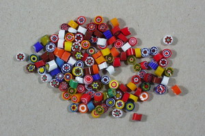 Millefiori slices assorted Millefiori slices assorted