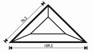 Bevel Triangle 3 x 3 x 4" Bevel Triangle 3 x 3 x 4"