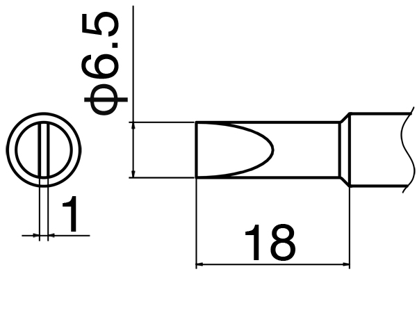 HAKKO soldering tip T19-D65