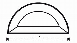 Bevel Semi circle D: 4" Bevel Semi circle D: 4"