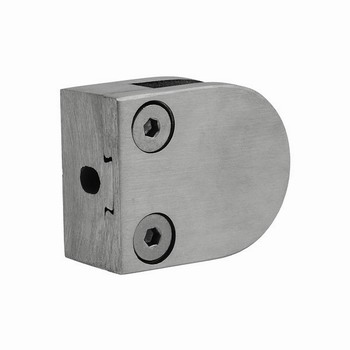 Glass holder round post, V2A matt, 45x67mm Glass holder round post, V2A matt, 45x67mm