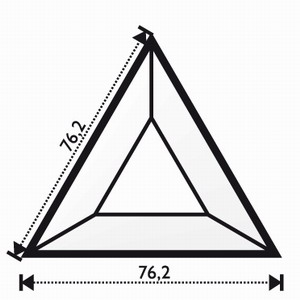 Mirror-Bevel Triangle 3 x3 x3" Mirror-Bevel Triangle 3 x3 x3"