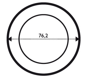 Bevel Circle D: 3" Bevel Circle D: 3"