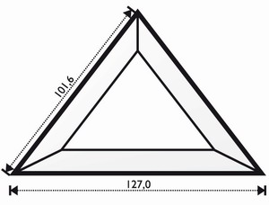 Mirror-Bevel Triangle 4 x4 x5" Mirror-Bevel Triangle 4 x4 x5"