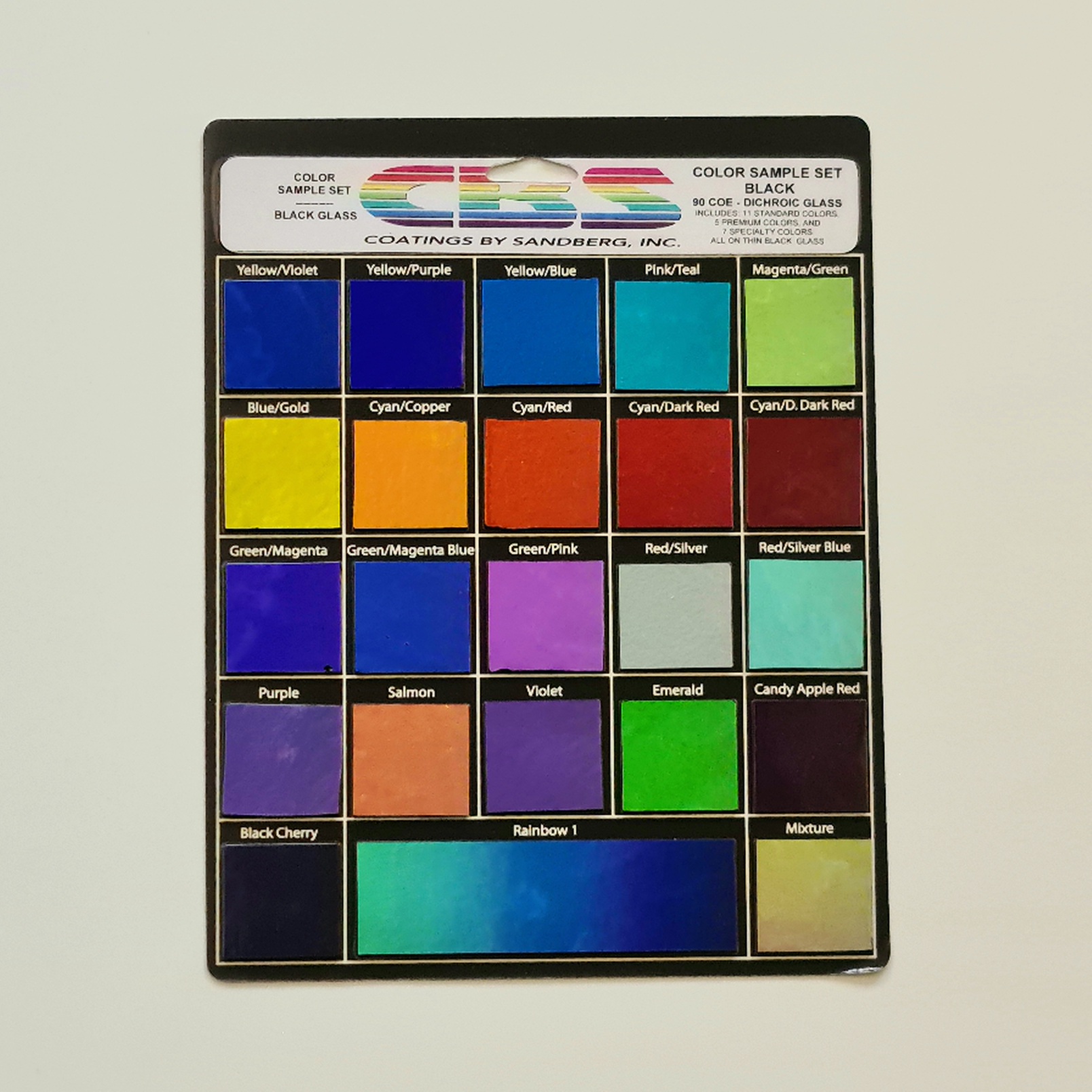 CBS Dichroic B0100-50 black sample set solid colors COE90