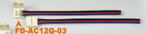 LED-connector for RGB 12mm, with wire