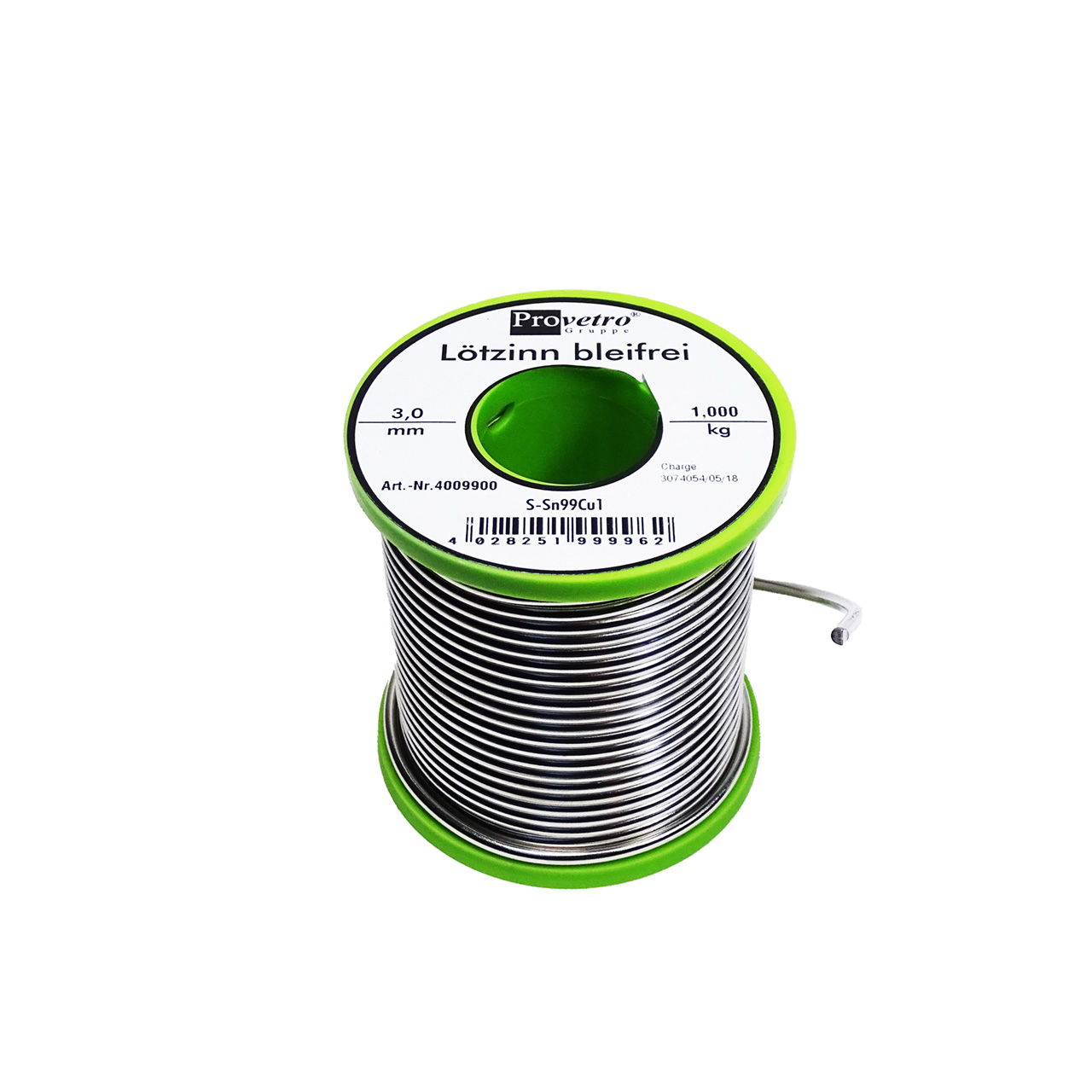 Solder Sn99Cu1 round rod 3mm, 1000g roll