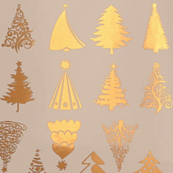 Fusing Decal Christmas Tree gold Fusing Decal Christmas Tree gold