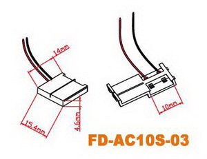LED-connector for 10mm, with wire
