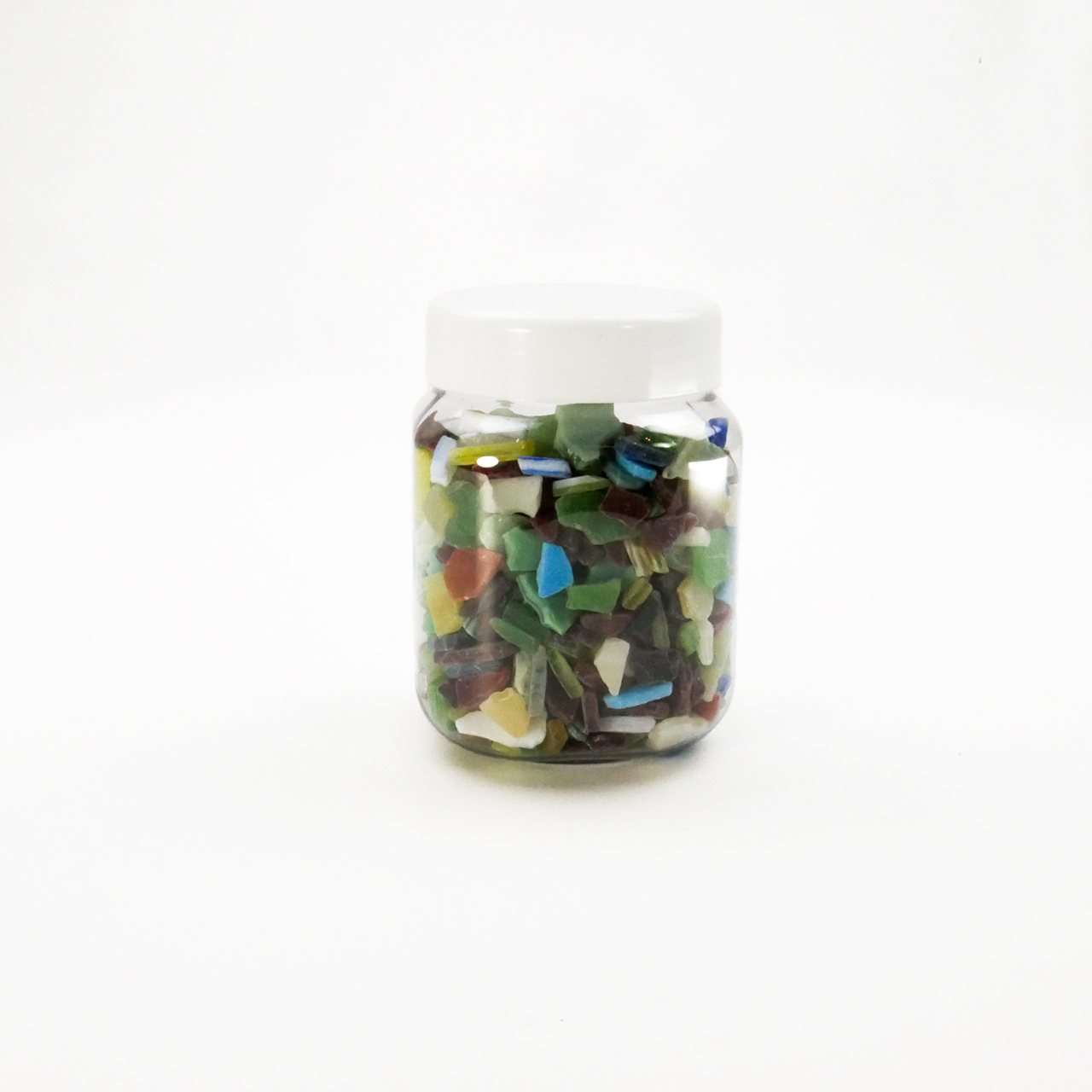 Mosaik Crashglas S farbig opal 400g