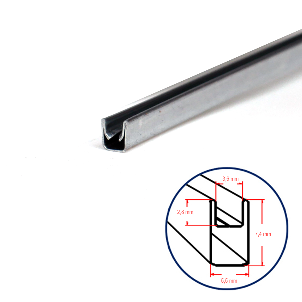 ZInc Border Channel ca. 5,5 x 7,4 mm, ca. 1,8 m ZInc Border Channel ca. 5,5 x 7,4 mm, ca. 1,8 m