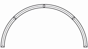 Bevel Curve 4 pieces Di:61cm Bevel Curve 4 pieces Di:61cm