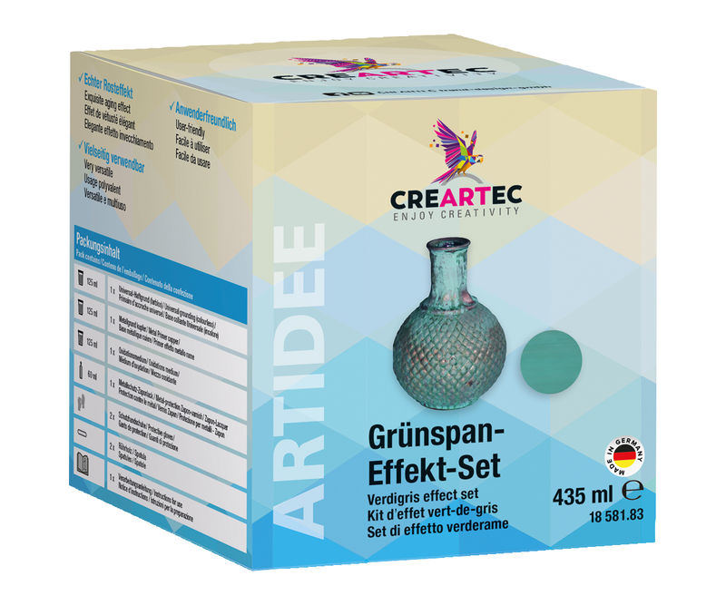 Metal oxidation copper-turquise set Metal oxidation copper-turquise set