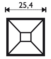 Bevel Straight 1 x 1"