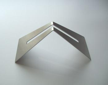 Glass stand stainless steel 77x185mm