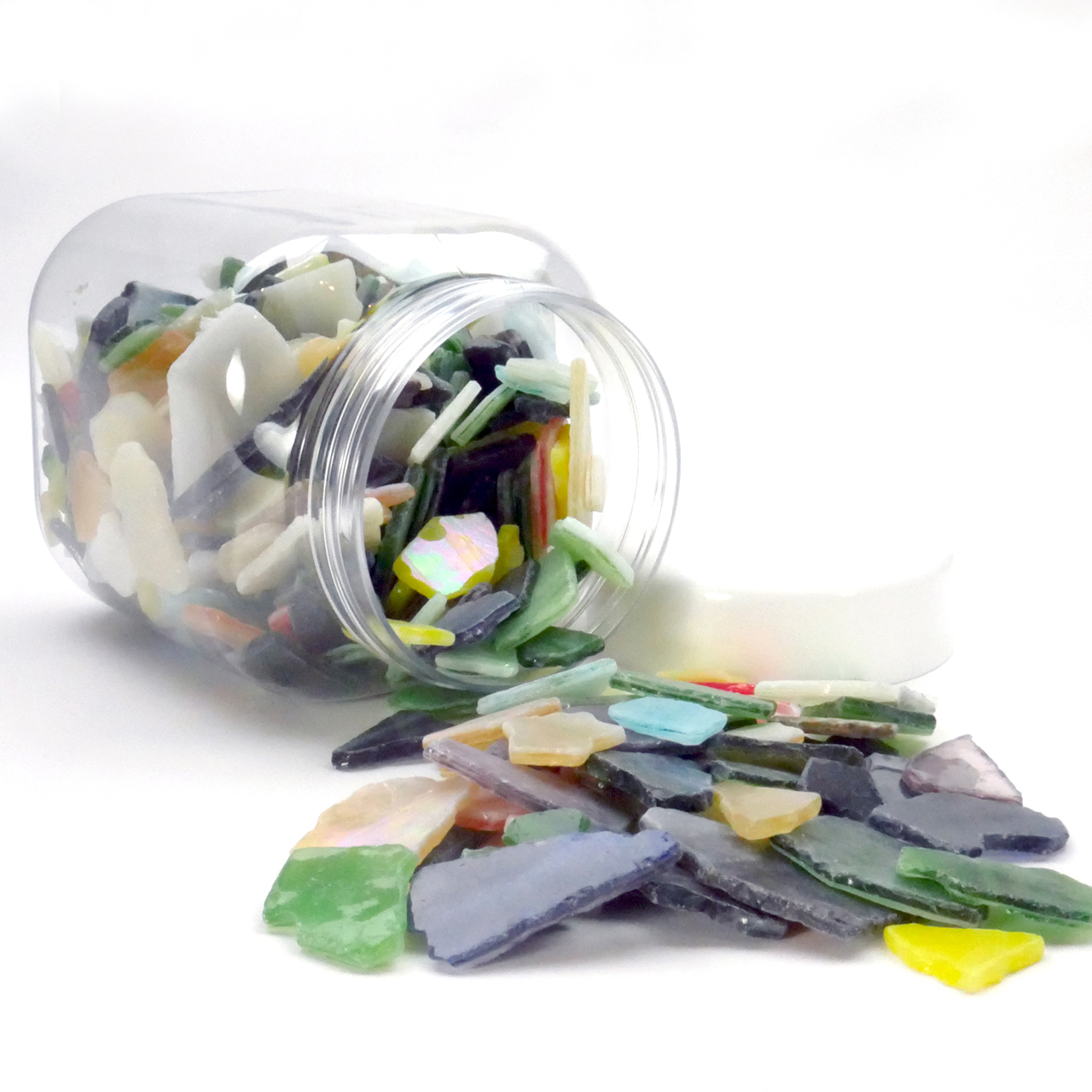 Mosaic crash glass XL colored opal 1kg Mosaic crash glass XL colored opal 1kg
