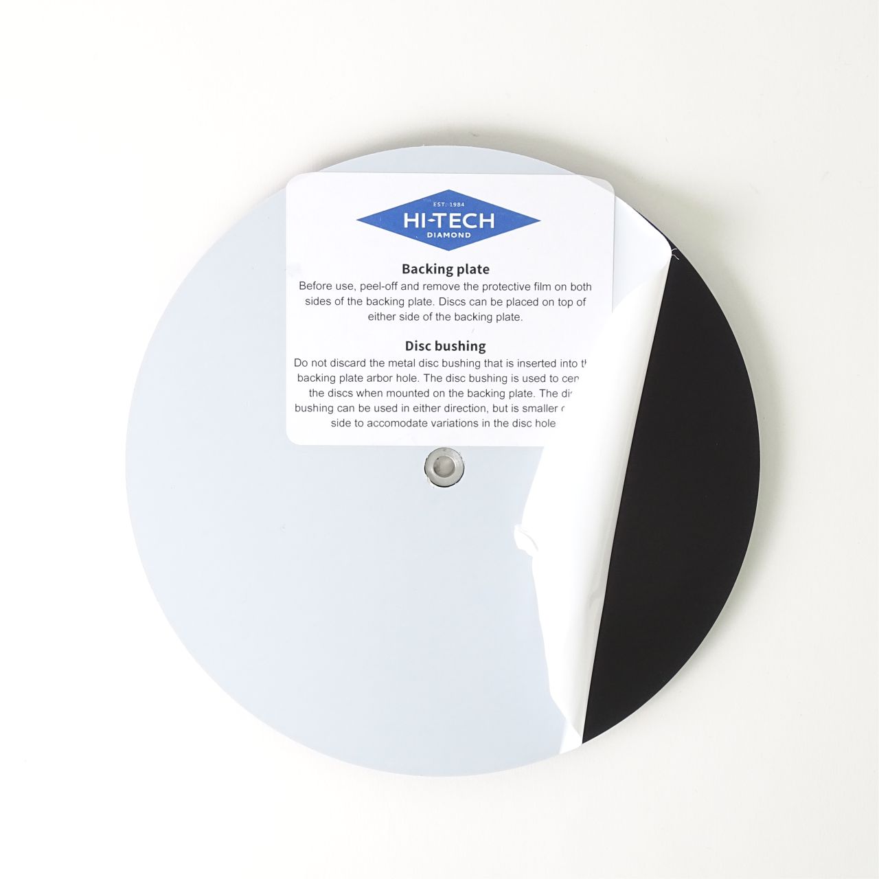 Hi-Tech acrylic backing plate, 8"