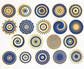Fusing Decal two color Circle blue Fusing Decal two color Circle blue