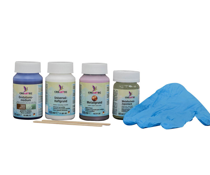 Metal oxidation copper-turquise set Metal oxidation copper-turquise set