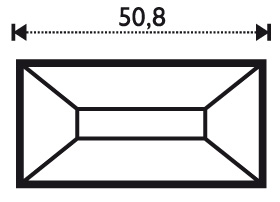 Bevel Straight 1 x 2"