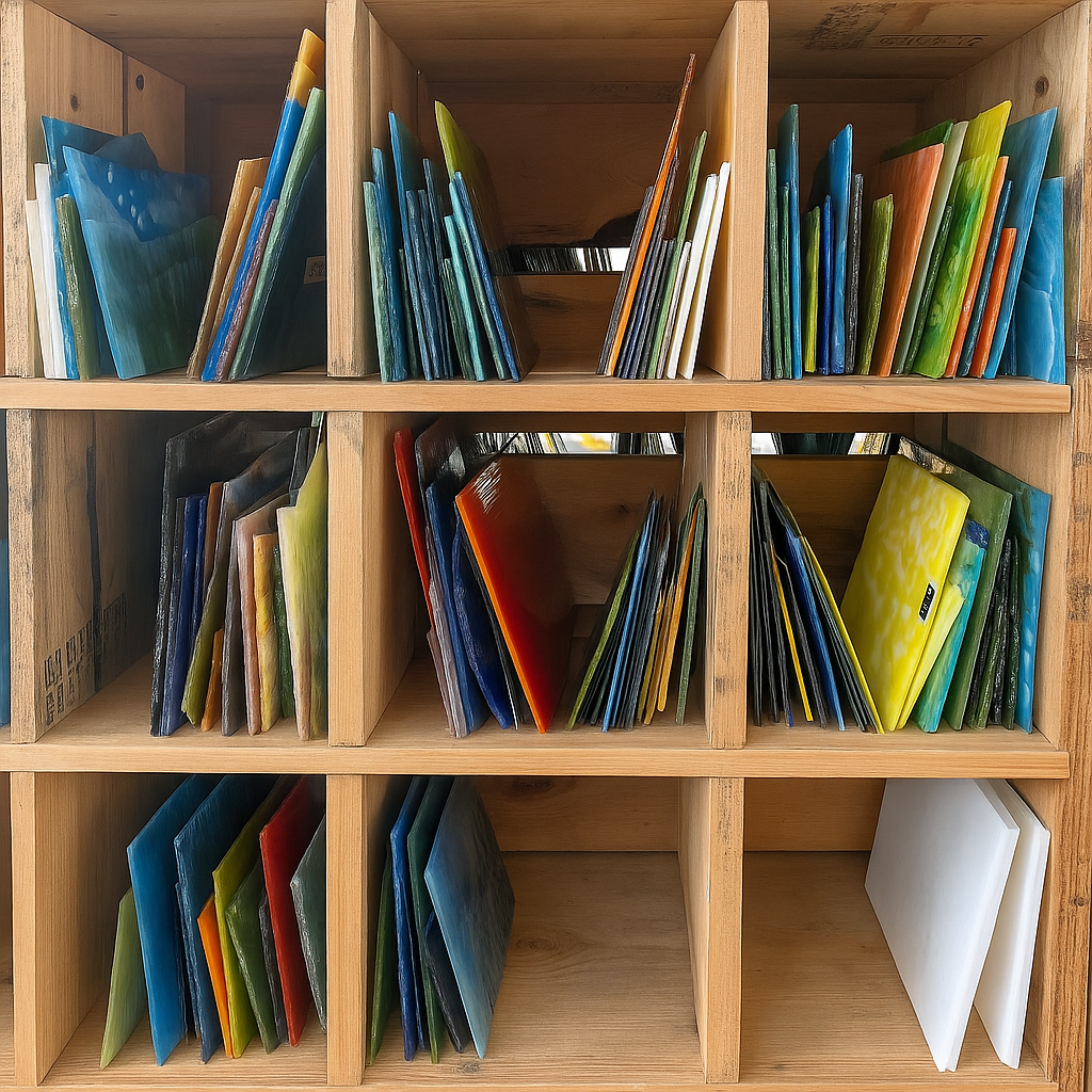 Broken Glass - OPAL - Wissmach / YANG / Youghiogheny Broken Glass - OPAL - Wissmach / YANG / Youghiogheny