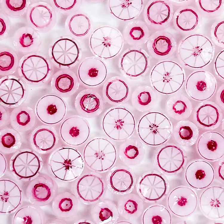 TGE Murrine COE90 Vortex - Pale Pink Rose TGE Murrine COE90 Vortex - Pale Pink Rose