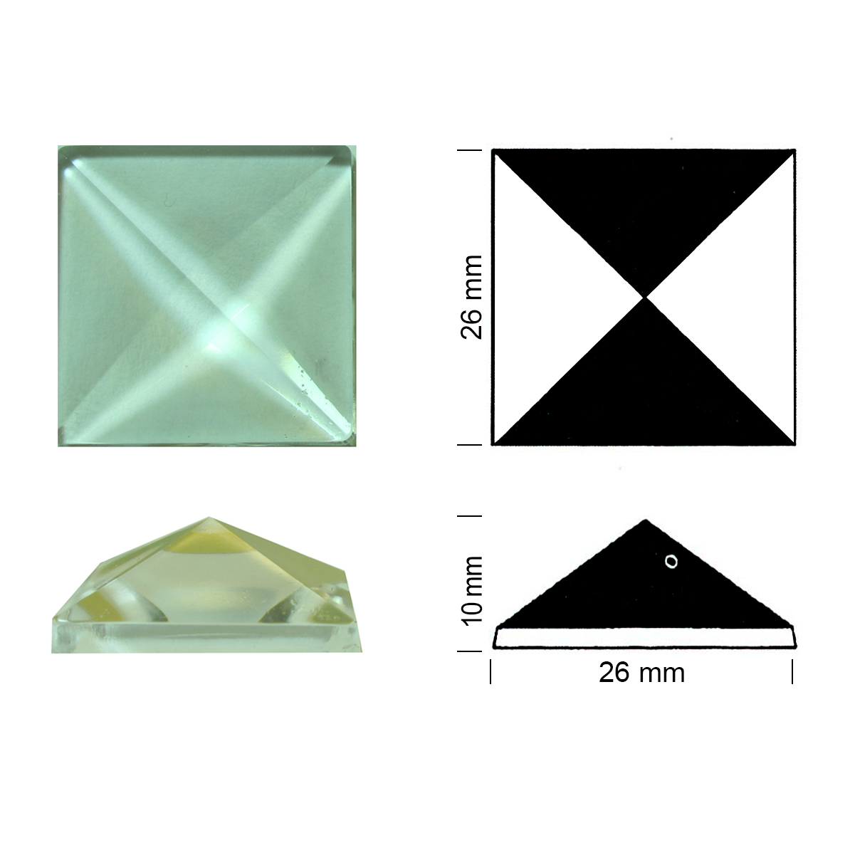 Jewel Pyramid 26x26 clear Jewel Pyramid 26x26 clear