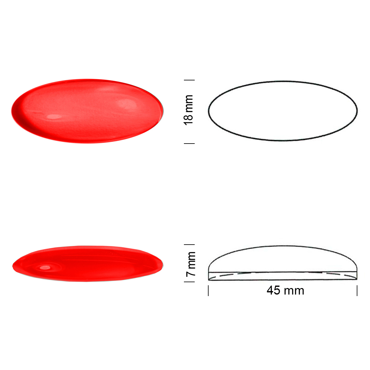 Jewel 45/18 light red Jewel 45/18 light red