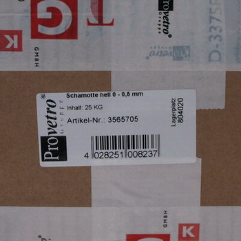 Schamotte 0 - 0,5 mm 1kg Schamotte 0 - 0,5 mm 1kg