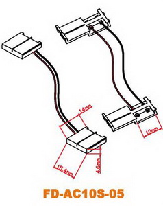 LED-connector for 10mm, +wire +connector