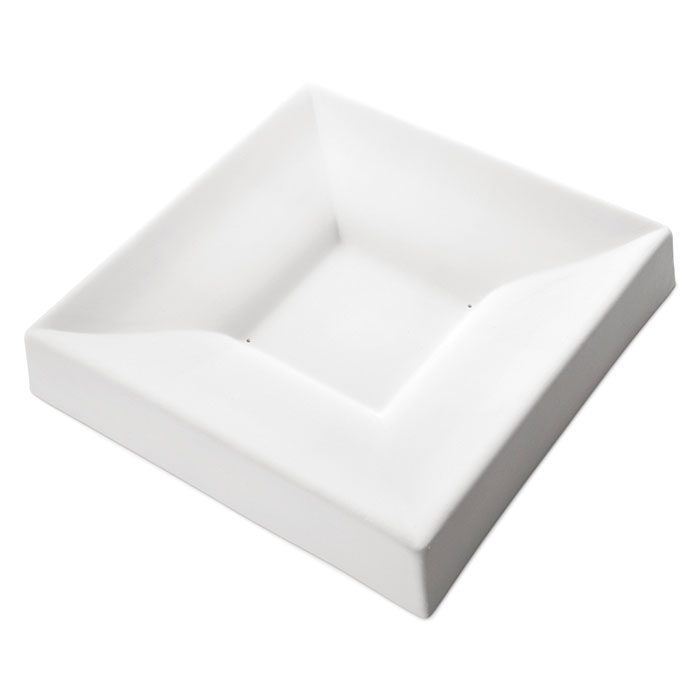 Fusingform 28x29x4cm Schale Quadrat doppelte Kurve