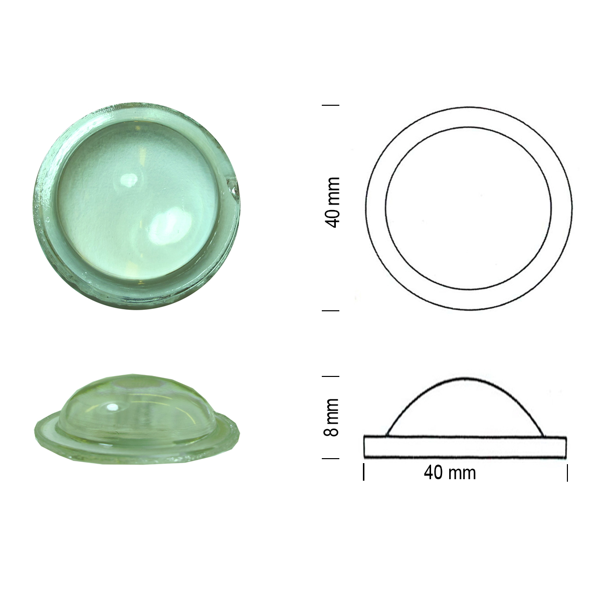 Bulleyes 40mm clear Bulleyes 40mm clear
