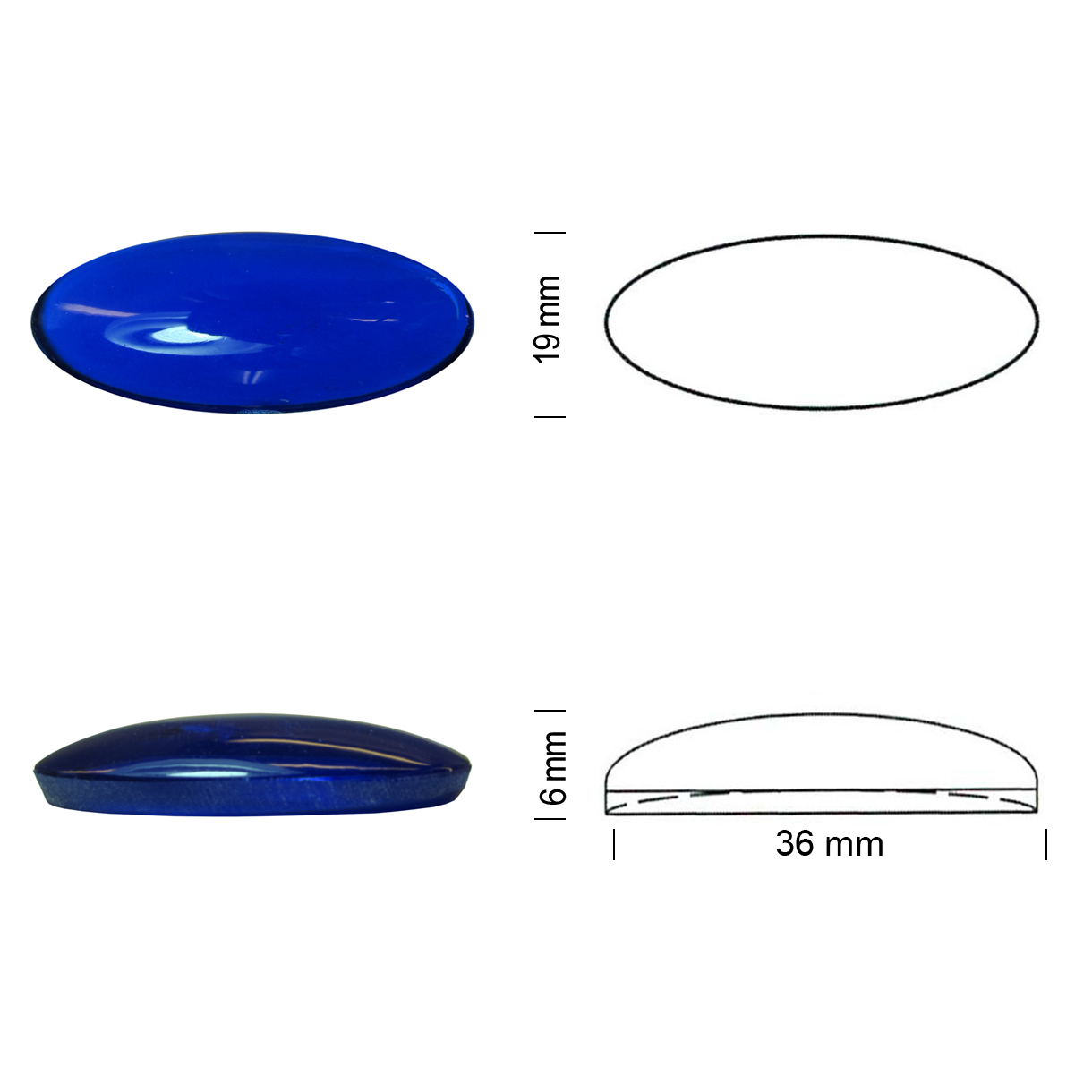 Jewel 36/19 cobalt blue Jewel 36/19 cobalt blue