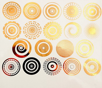Fusing Decal Kleine Kreismuster Gold