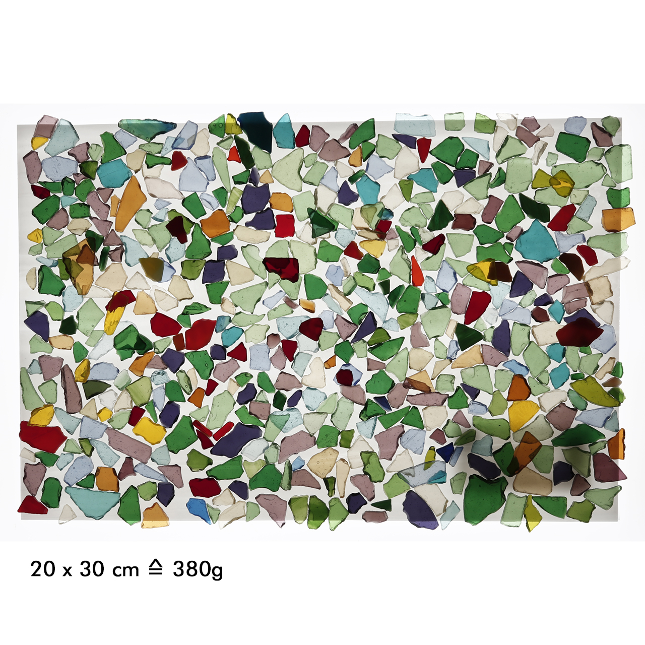 Mosaik Crashglas S farbig transparent 400g