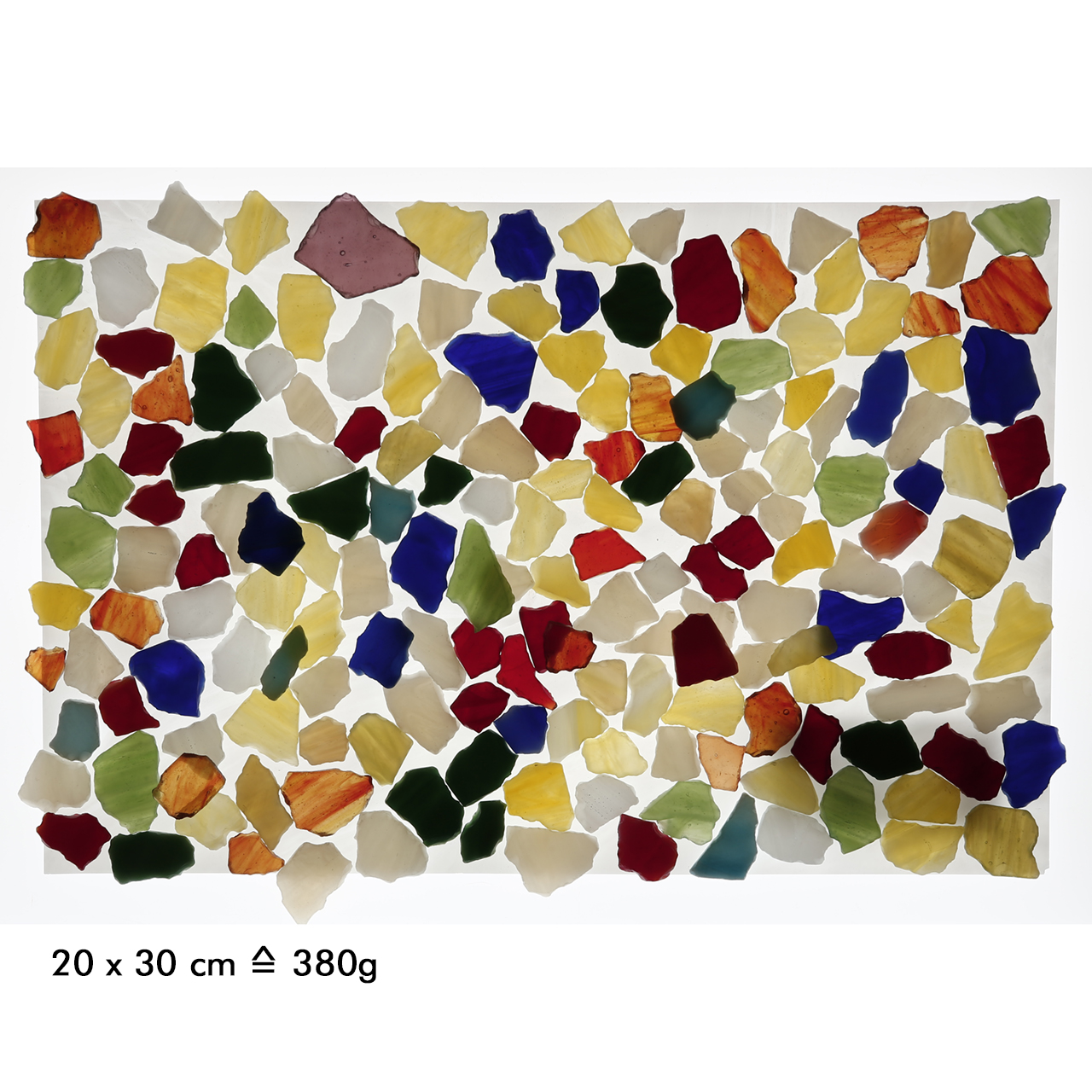 Mosaik Crashglas M farbig opal 1kg