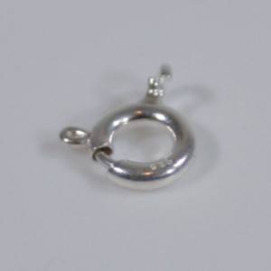 Round clasp, sterling silver 6mm