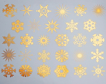 Fusing Decal Small Snowflake gold