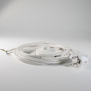 Cord with feet-switch white Cord with feet-switch white