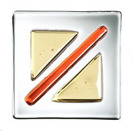 APPLIKAS Square 60 x 60 mm Design 3 amber orange APPLIKAS Square 60 x 60 mm Design 3 amber orange