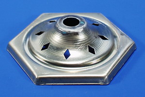 Cap hexagon rhombus brass 4,2cm Cap hexagon rhombus brass 4,2cm