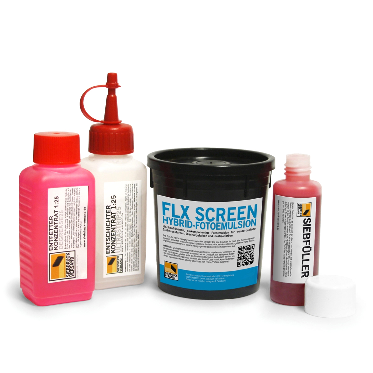 Powder Printing Chemical Set of 4